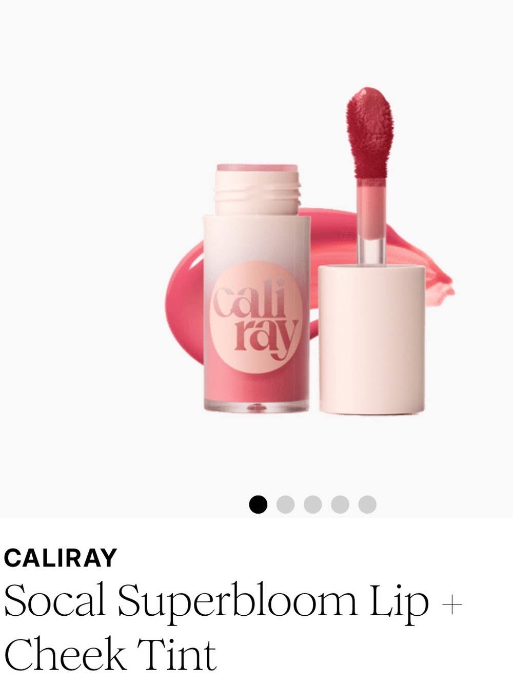 NWT Cali Ray Socal Superbloom Lip & Cheek Tint in shade Wildflower